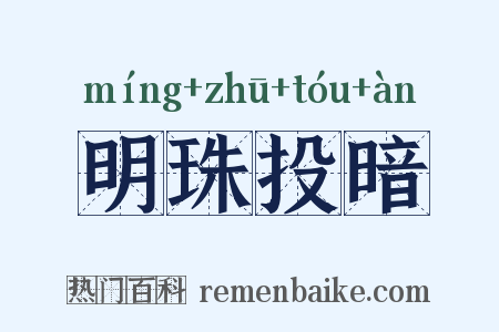 明珠投暗是什么意思的图片